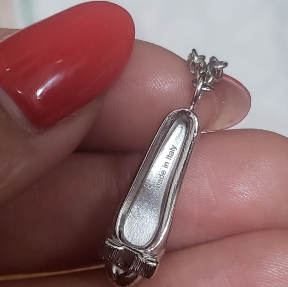 21. AUTHENTIC SALVATORE FERRAGAMO BALLET SHOE CHARM NECKLACE - Picture 6 of 8